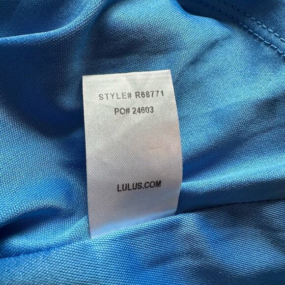 Lulu's Dreams of Love royal blue & red floral sleeveless midi dress size M - Picture 11 of 14